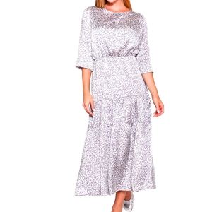 WUKOgals Lucy Silver Leopard Dress